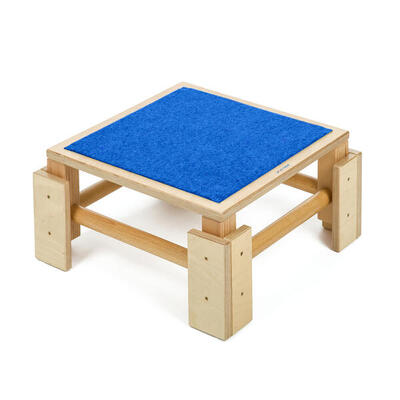 Turnhocker Kombi Turnen Unisex Blau. Holz-Natur