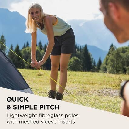 2 Plus-Person Darwin Camping & Hiking Tent With Extra Porch, Compact, Lightweight & Easy Setup, Green