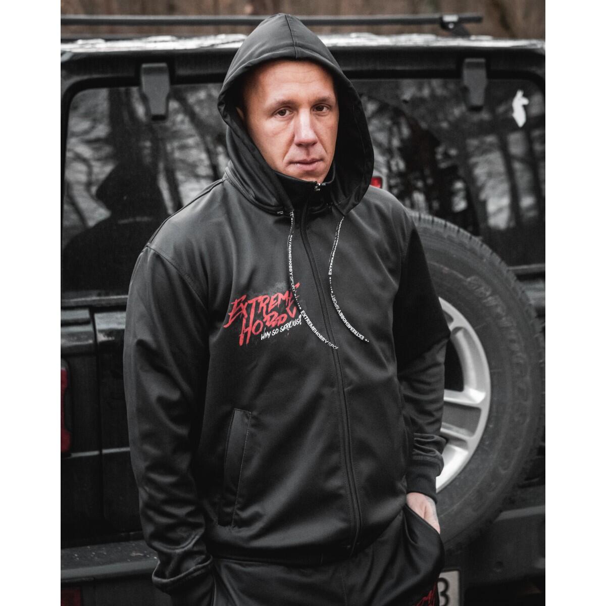 Felpa sportiva con zip e cappuccio da uomo EXTREME HOBBY WHY SO SERIOUS 4/7