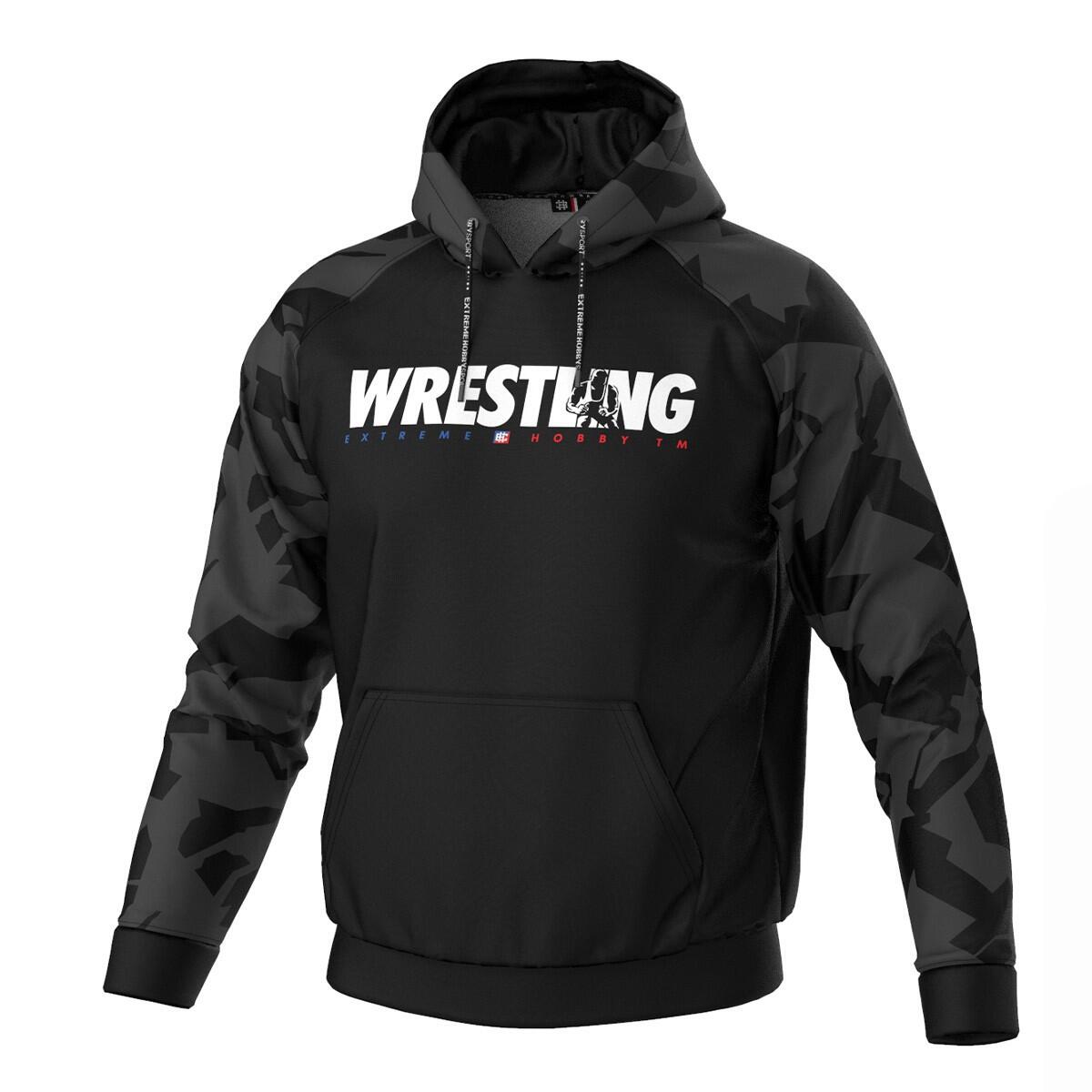 Sweat com capuz desportivo para homem extreme hobby bold wrestling