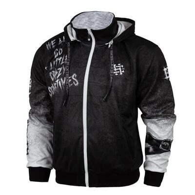 Sport hoodie voor heren met rits extreme hobby psycho clown