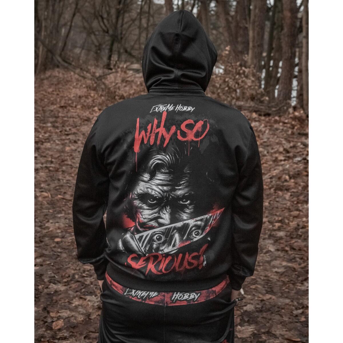Felpa sportiva con zip e cappuccio da uomo EXTREME HOBBY WHY SO SERIOUS 5/7
