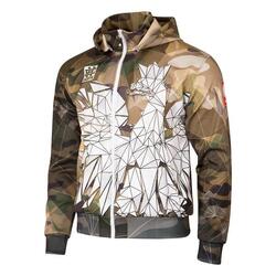 Sport sweat à capuche zippé pour enfants EXTREME HOBBY POLSKA CAMO