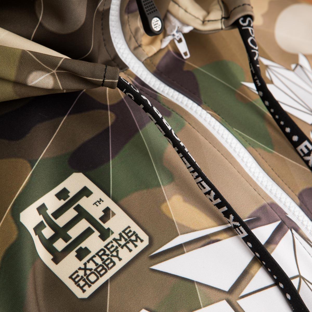 Felpa sportiva con zip e cappuccio da uomo EXTREME HOBBY POLSKA CAMO 5/7