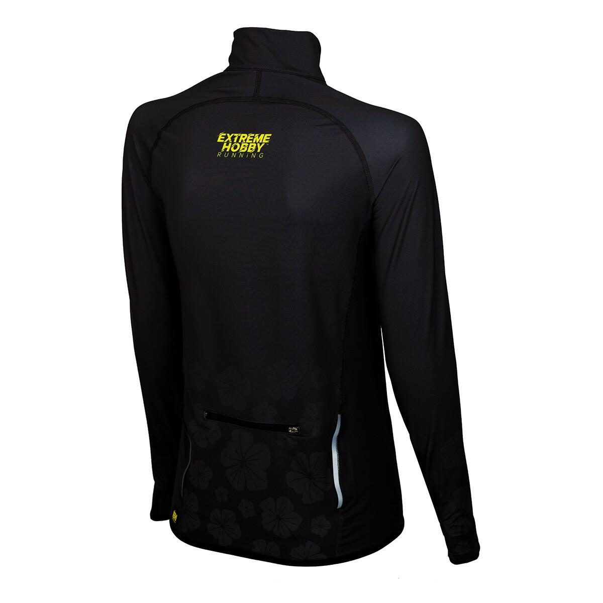 Sweat de running zippé en polyester pour femme EXTREME HOBBY FLOWERS 2/7