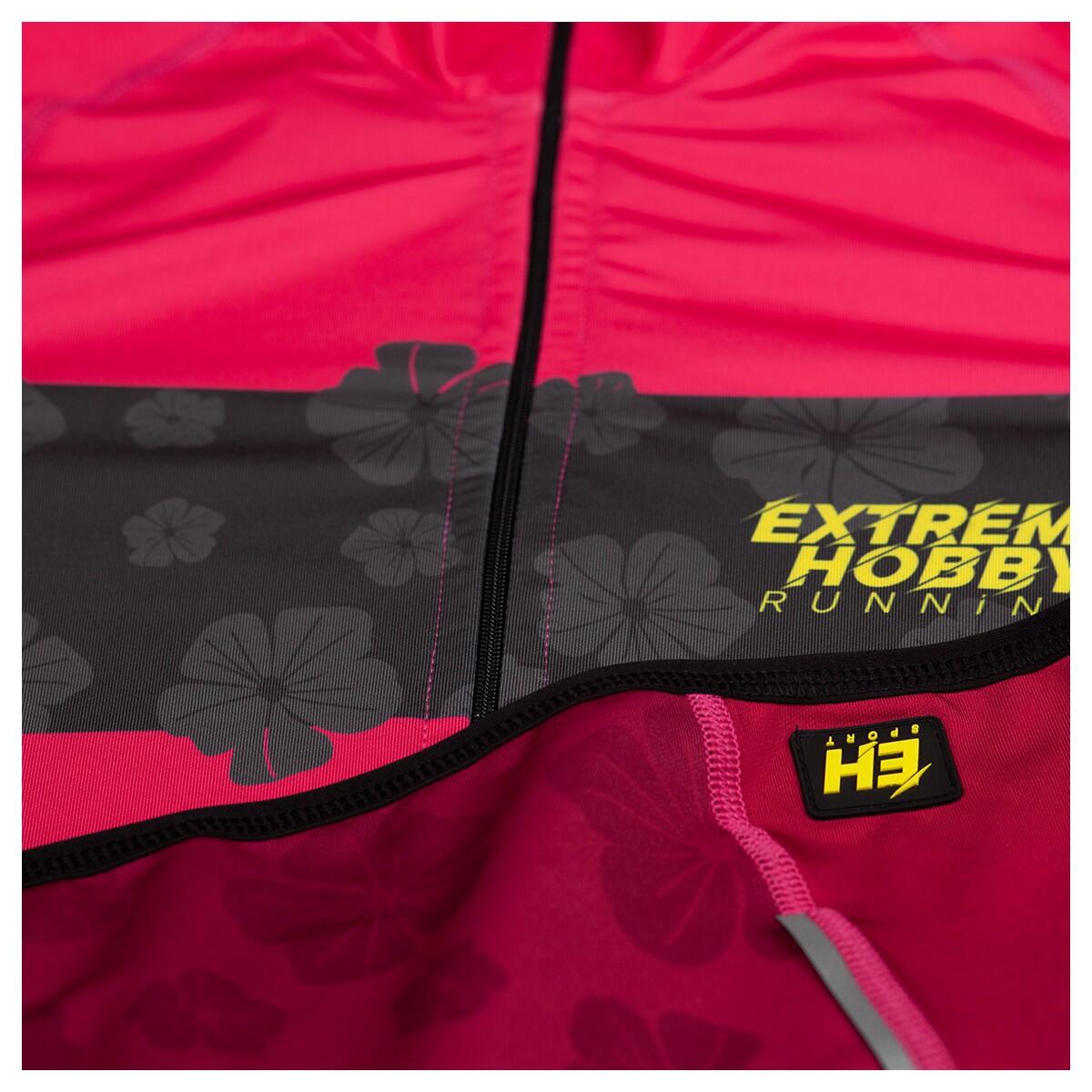 Felpa da running da donna con zip EXTREME HOBBY FLOWERS 4/6