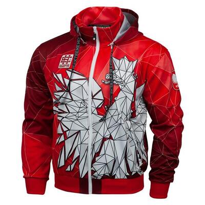 Sport hoodie voor heren met rits extreme hobby polska
