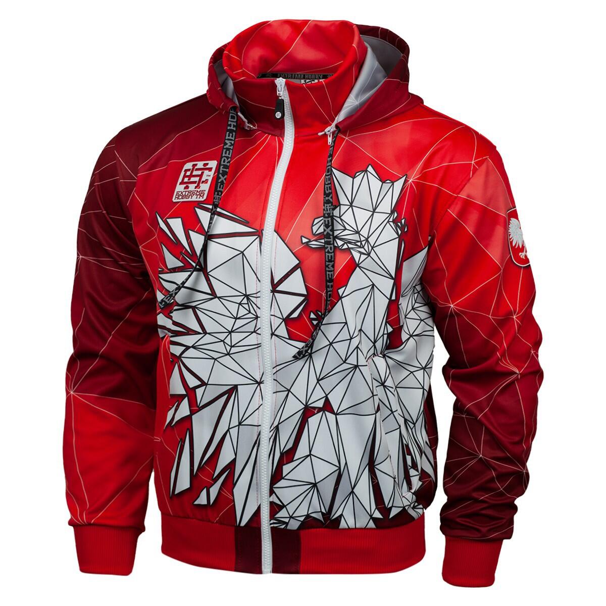 Extreme Hobby - Sweat De Sport À Capuche Zippé Pour Homme Extreme Hobby Polska - Sweat-shirt - Rouge - 56 3xl - Decathlon