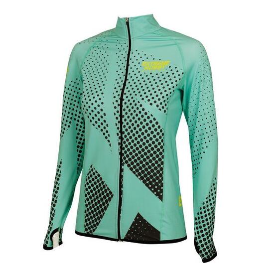 Felpa da running da donna con zip EXTREME HOBBY HALFTONE