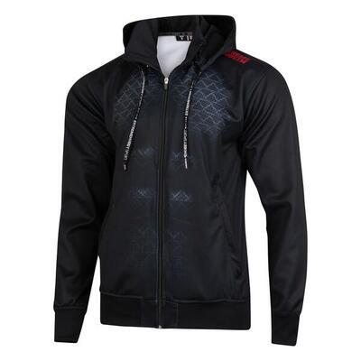 Sport hoodie voor heren met rits extreme hobby black armour
