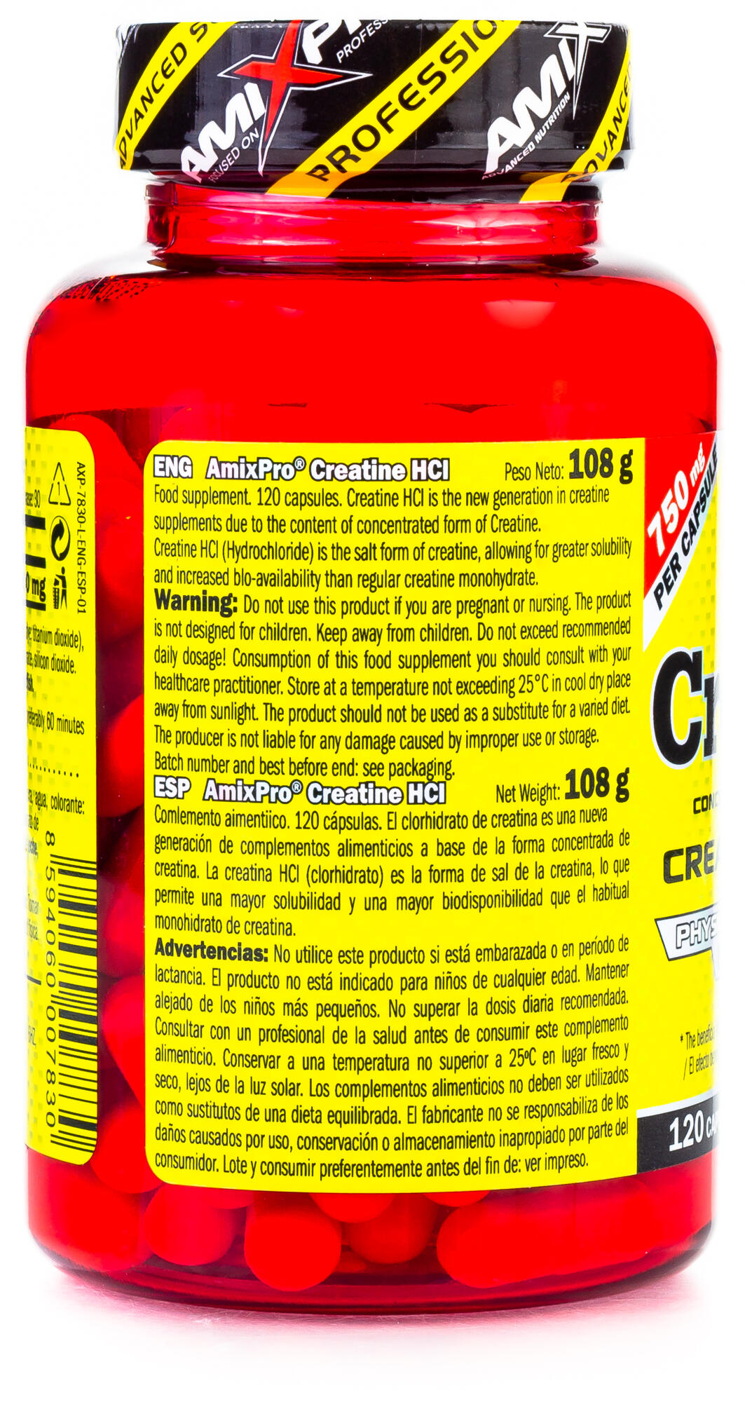 Amix Creatine HCI 120 Caps 3/5