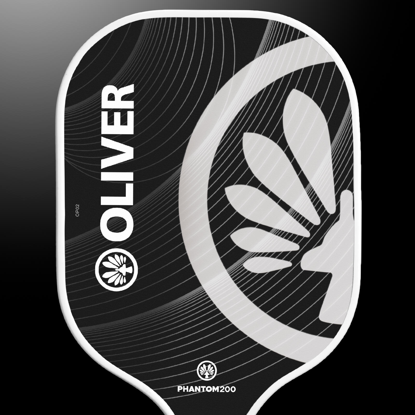 Pickleball racket OLIVER - PHANTOM 200 zwart/grijs 4/5