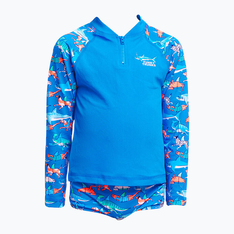 Gyermek úszó hosszú ujjú Funky Trunks Zippy Rash Vest