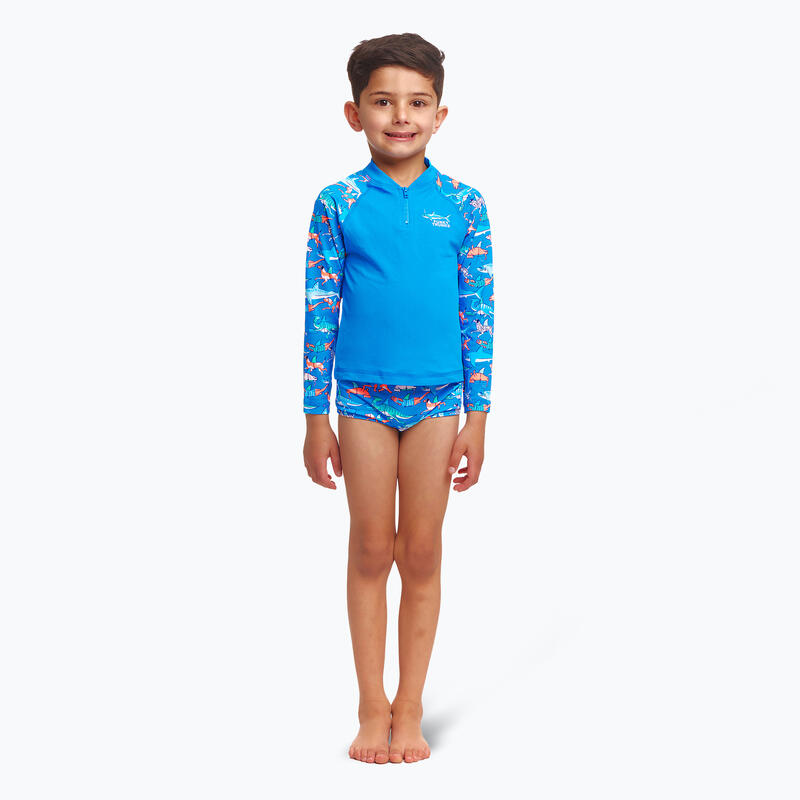 Gilet da nuoto a maniche lunghe Funky Trunks Zippy per bambini