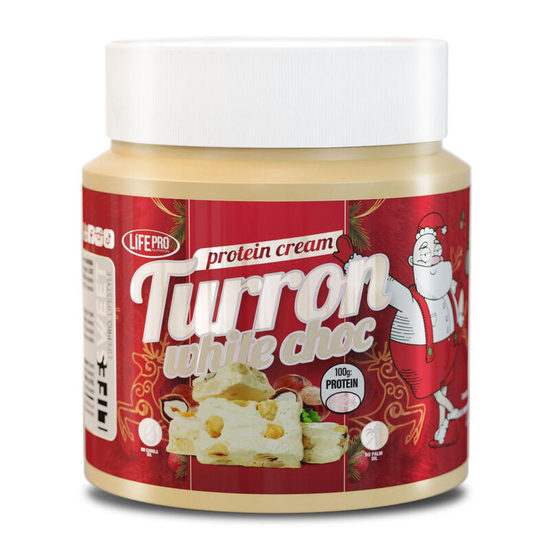 Natillas energéticas Life Pro Fit Food Protein Cream Turron Crunchy 250g