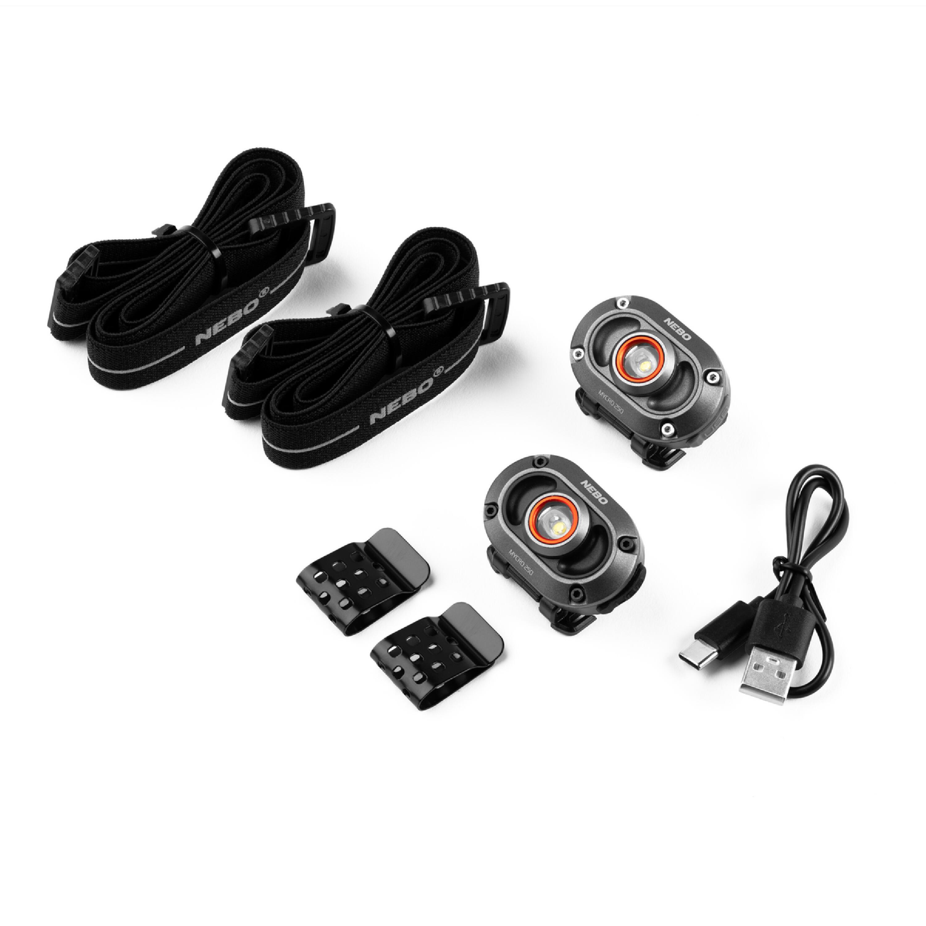 Linterna MYCRO 250 PACK 2 FRONTALES RECARGABLES 3/4