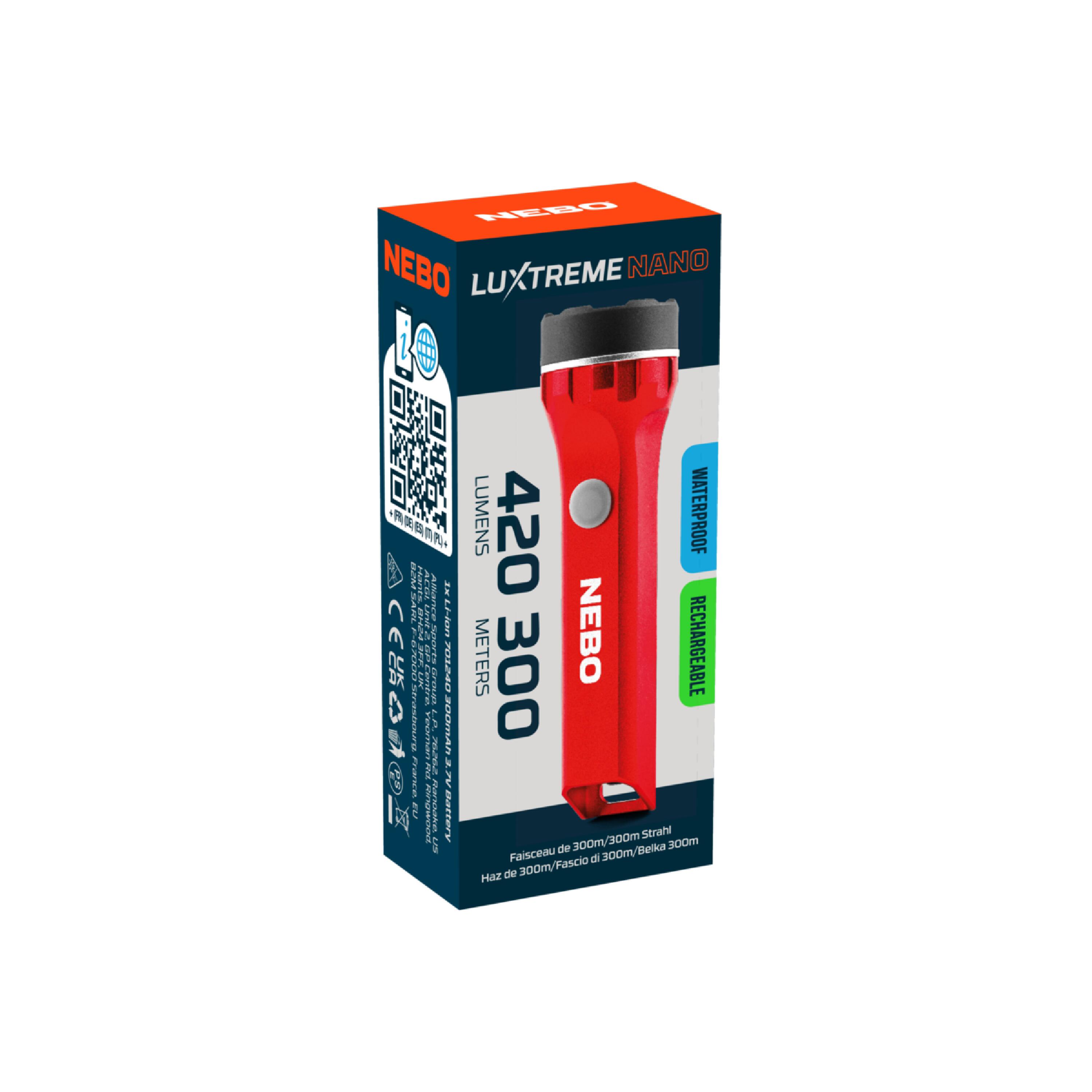 Luxtreme Nano Pocket Light Red 3/4
