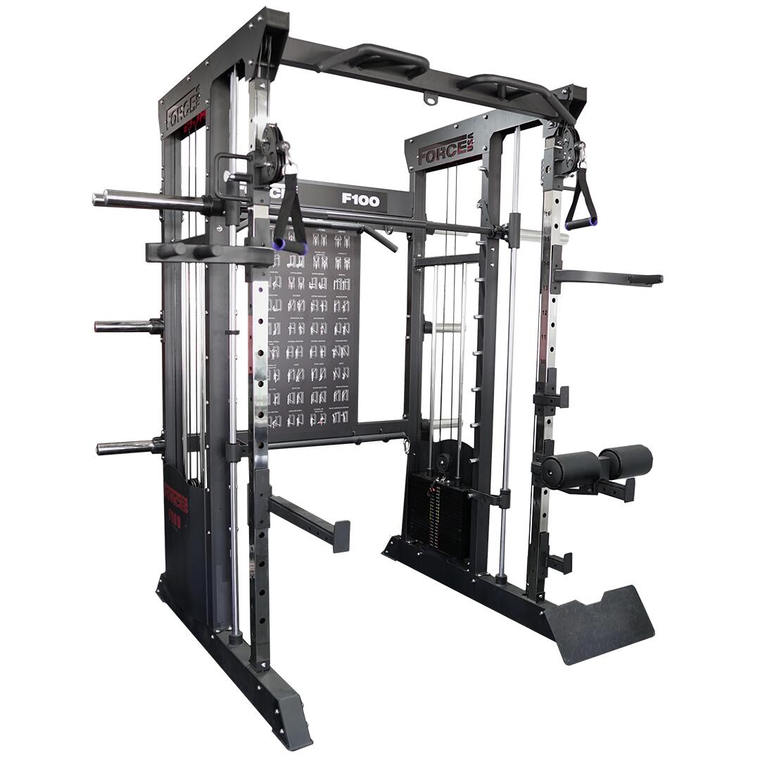 Force Usa - F100 V2 Functional Trainer – 200 Kilos De Plaques - Appareil Multifonction - Noir - Taille Unique - Decathlon