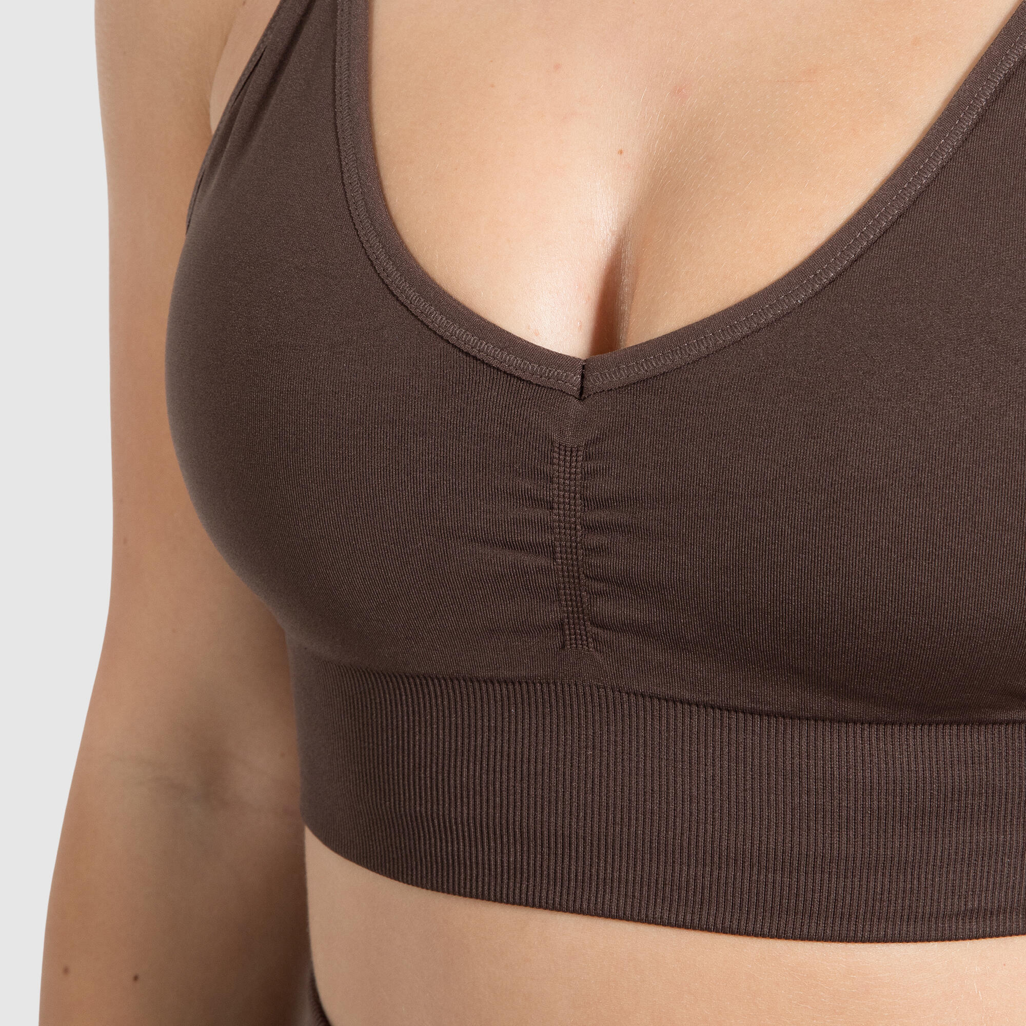 Damen Sport BH Maria Solid Dunkelbraun 4/6