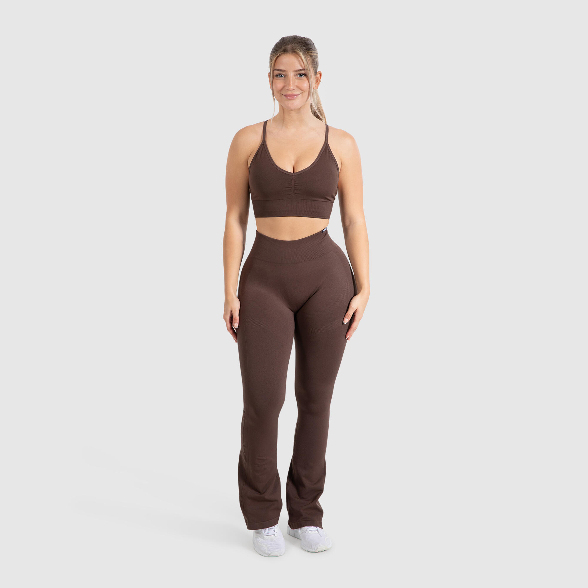 Damen Sport BH Maria Solid Dunkelbraun 3/6