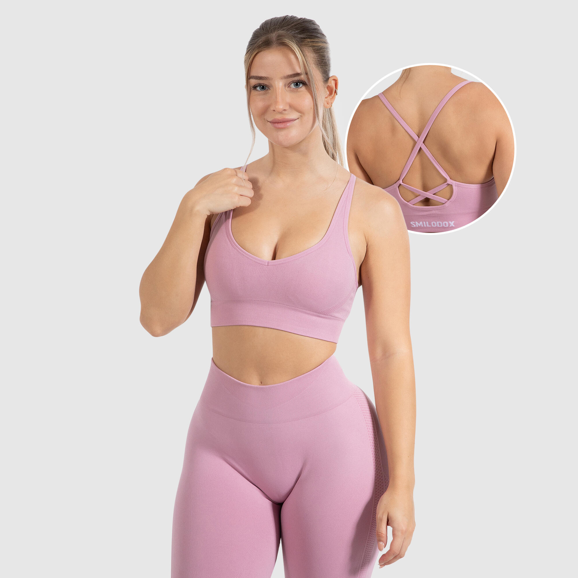 SMILODOX Damen Sport BH Cetrina Rosa für Sport & Freizeit