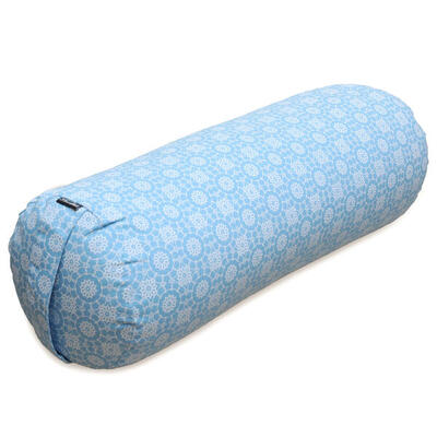 Yoga Bolster Round Vintage Style Yoga Hell Blau YOGISHOP.COM