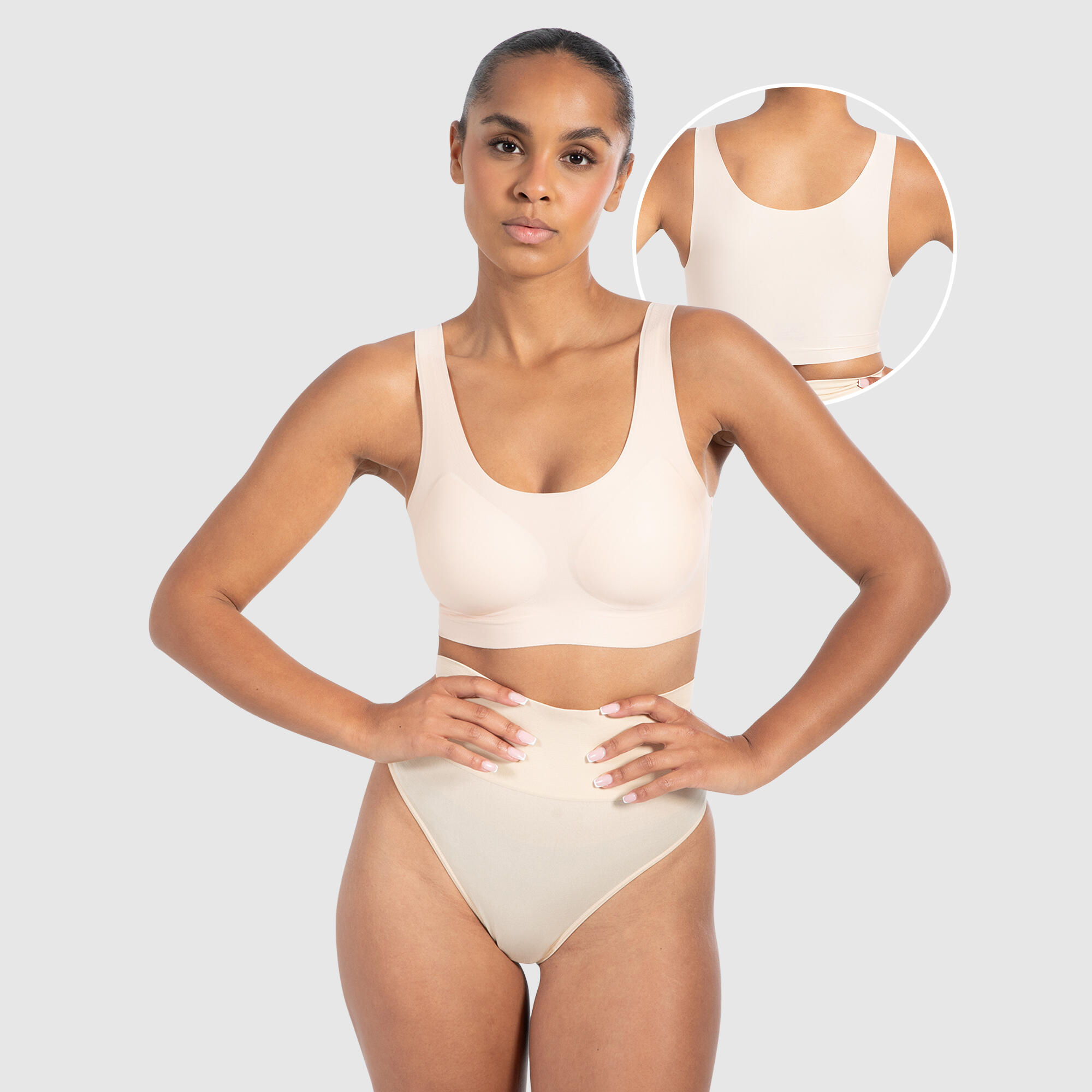 SMILODOX Damen Bralette mit Cups Nysa Nude