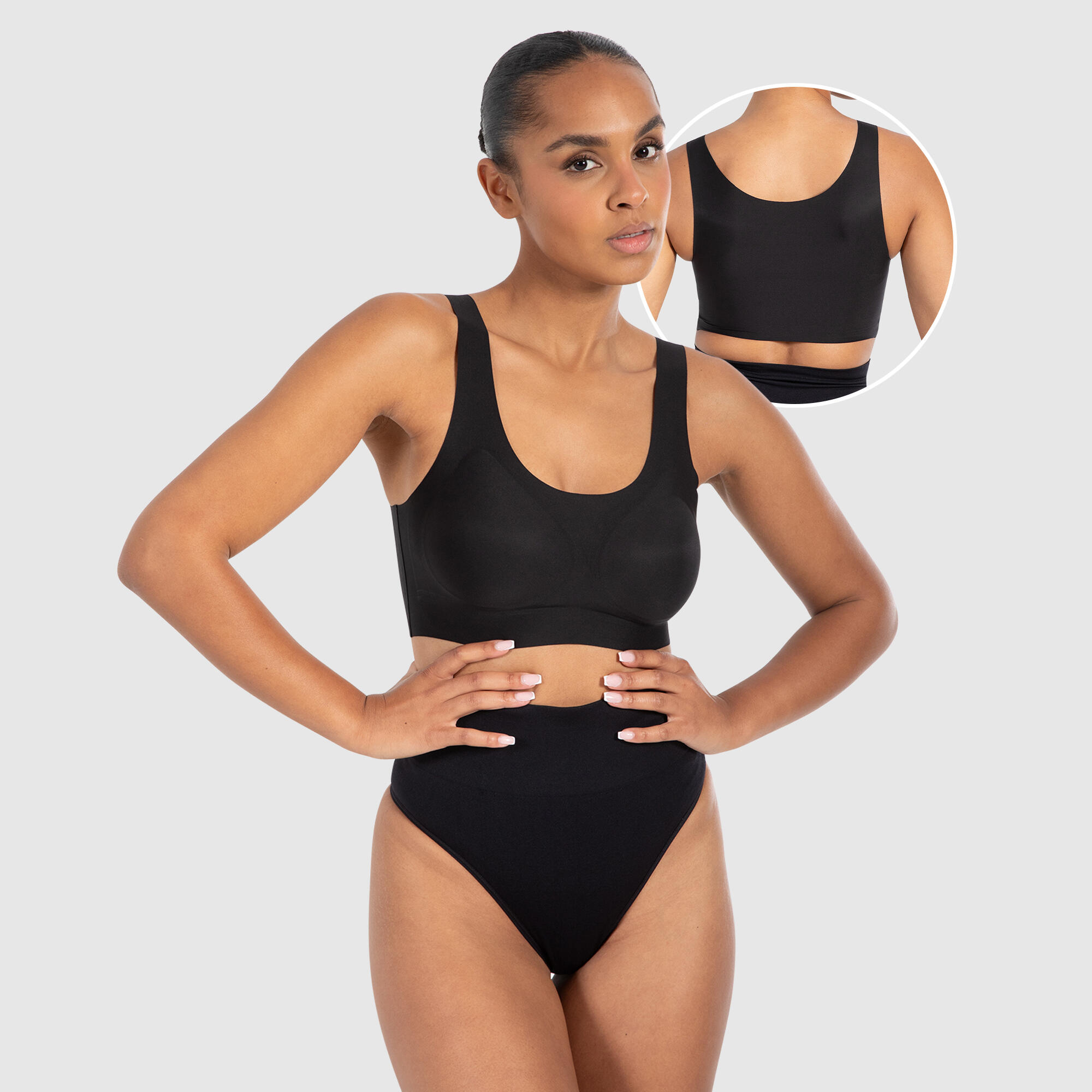 SMILODOX Damen Bralette mit Cups Nysa Schwarz