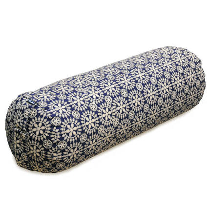 Yoga Bolster Round Vintage Style Yoga Hell Blau YOGISHOP.COM