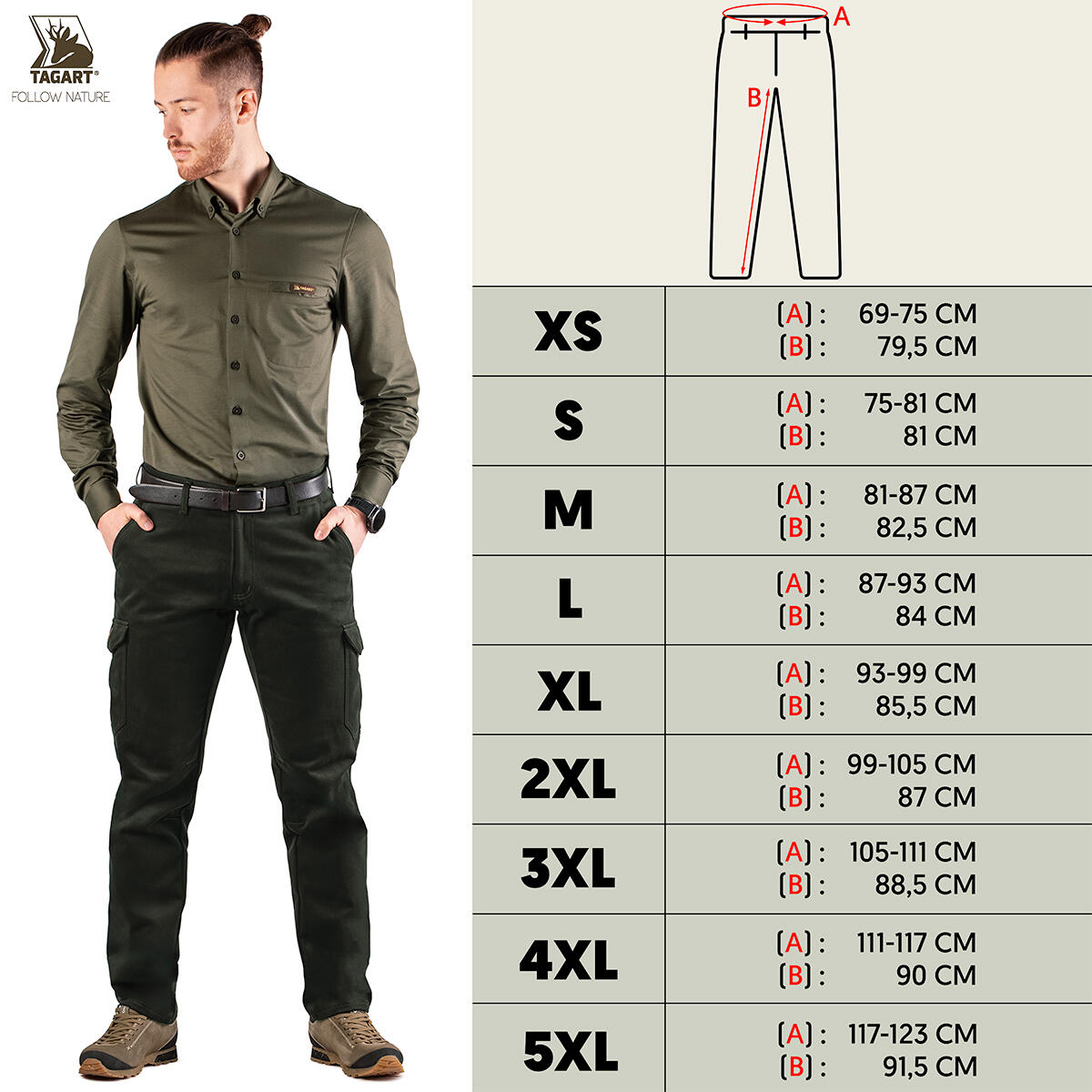 Pantalon de chasse pour homme Tagart FROST 2 vert avec six poches 2/5