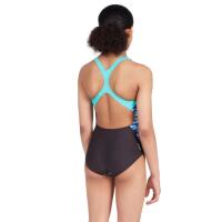 Maillot de bain Zoggs Rowleeback pour fille - Imprimé Rock Wave - Taille 34