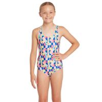 Zoggs meisjes flowerpatch rowleeback badpak - maat 26