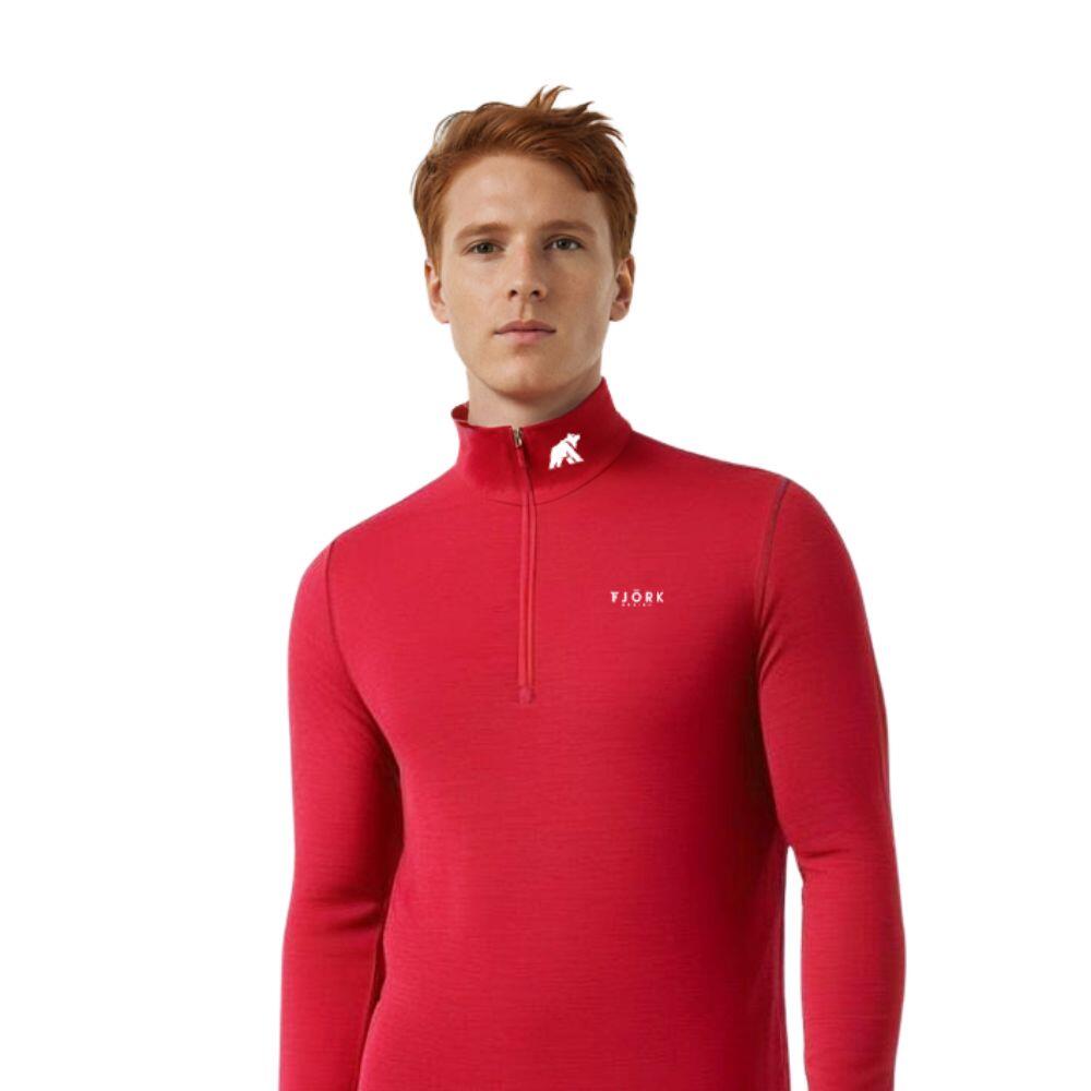 Men's 100% merino wool long-sleeved T-shirt - Finn 210 Zip