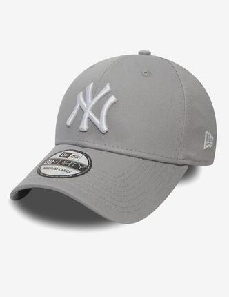 Casquette MLB New York Yankees New Era League Essential 39THIRTY Gris logo blanc