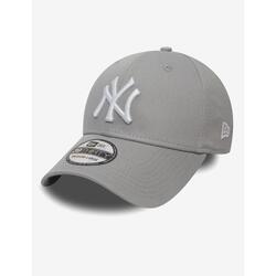 Casquette MLB New York Yankees New Era League Essential 39THIRTY Gris logo blanc
