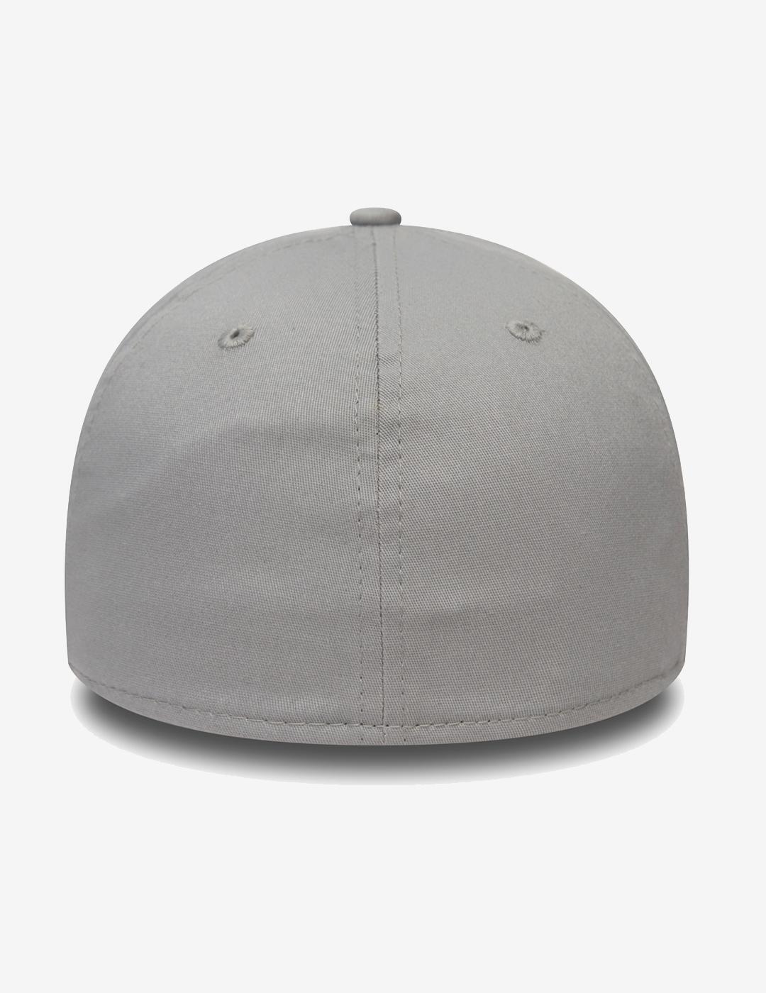 Casquette MLB New York Yankees New Era League Essential 39THIRTY Gris logo blanc 3/4