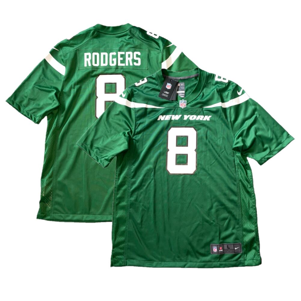 New York Jets Men s Jersey Aaron Rodgers 8 Nike NFL Home Version NIKE Decathlon