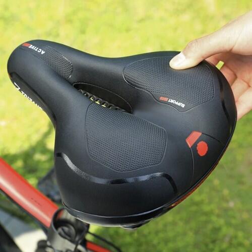 Selle de vélo Comfort Foam Femme/ Homme - Noir - Avec tapis de selle