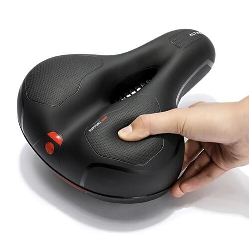 Selle de vélo Comfort Foam Femme/ Homme - Noir - Avec tapis de selle