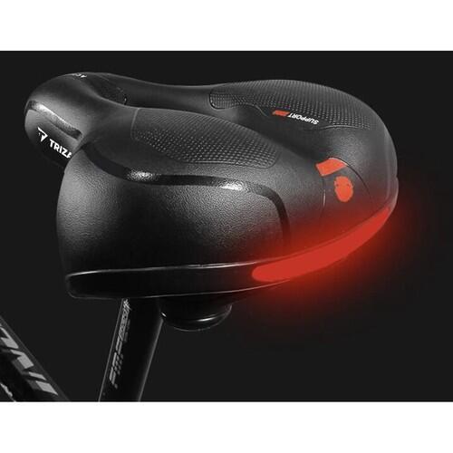 Selle de vélo Comfort Foam Femme/ Homme - Noir - Avec tapis de selle