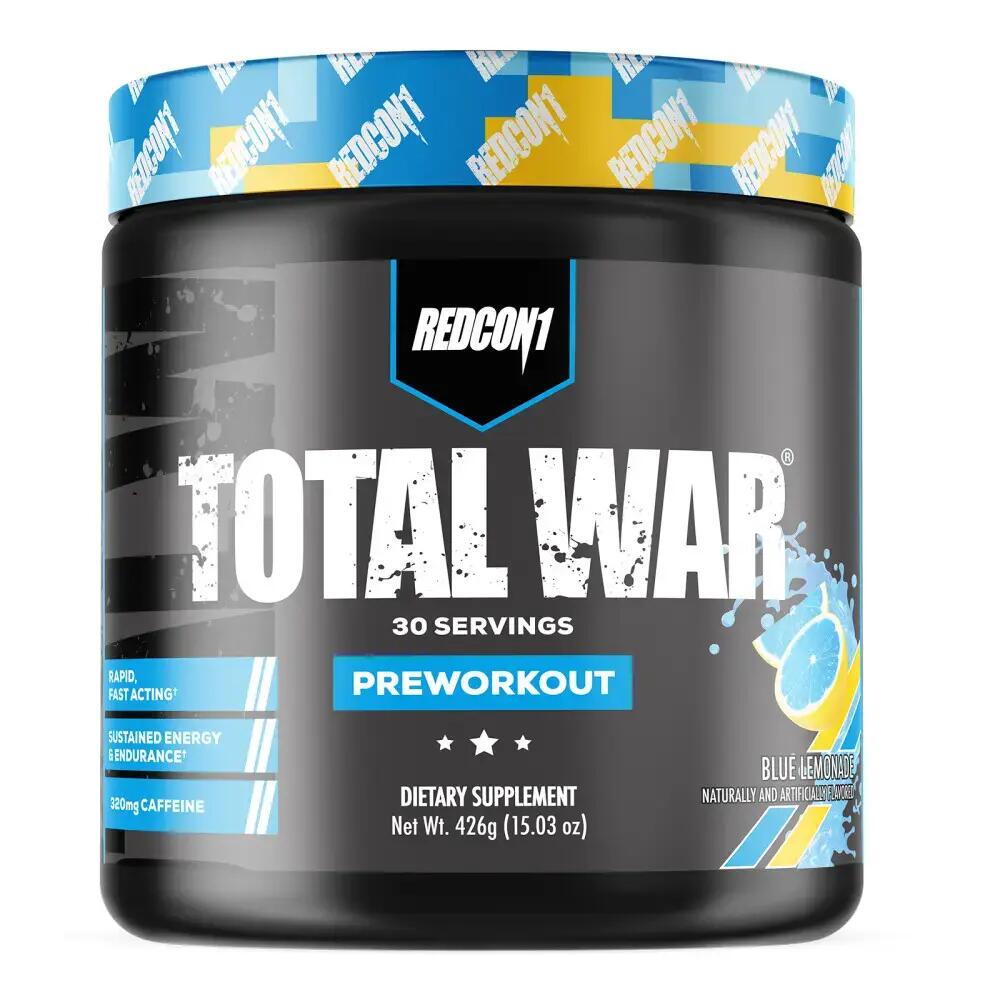 Redcon1 Total War Pre Workout 30 Servings Blue Lemonade