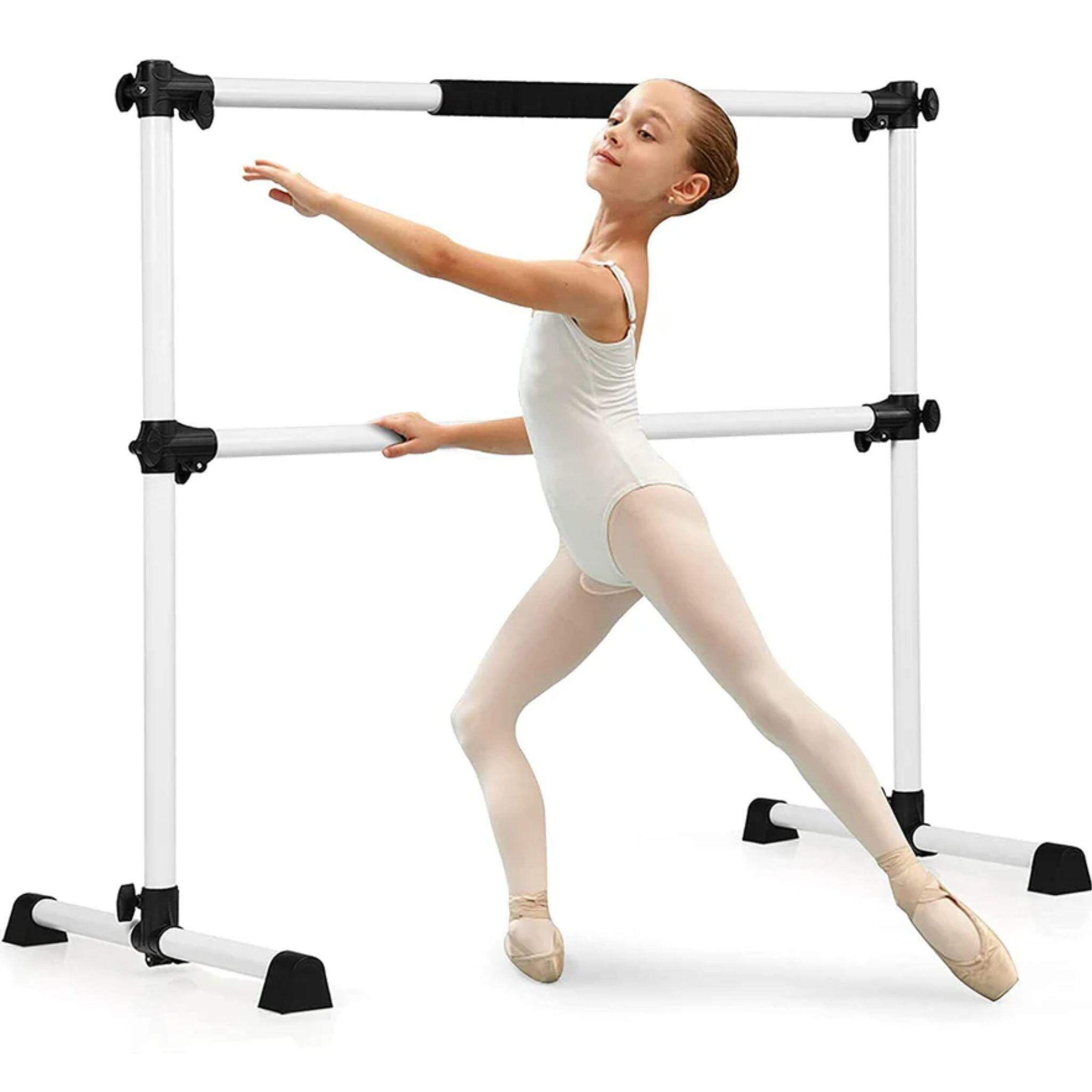 Freestanding and portable Double Ballet / stretch Barre 2/3