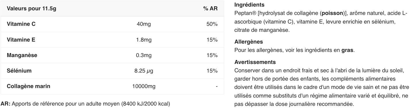 Collagène - Collagen Duo - Pêche 230g 2/2