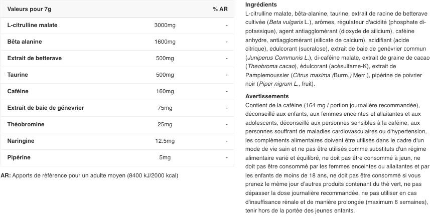 Pre-workout - Total War - Framboise Bleue 420g 2/3
