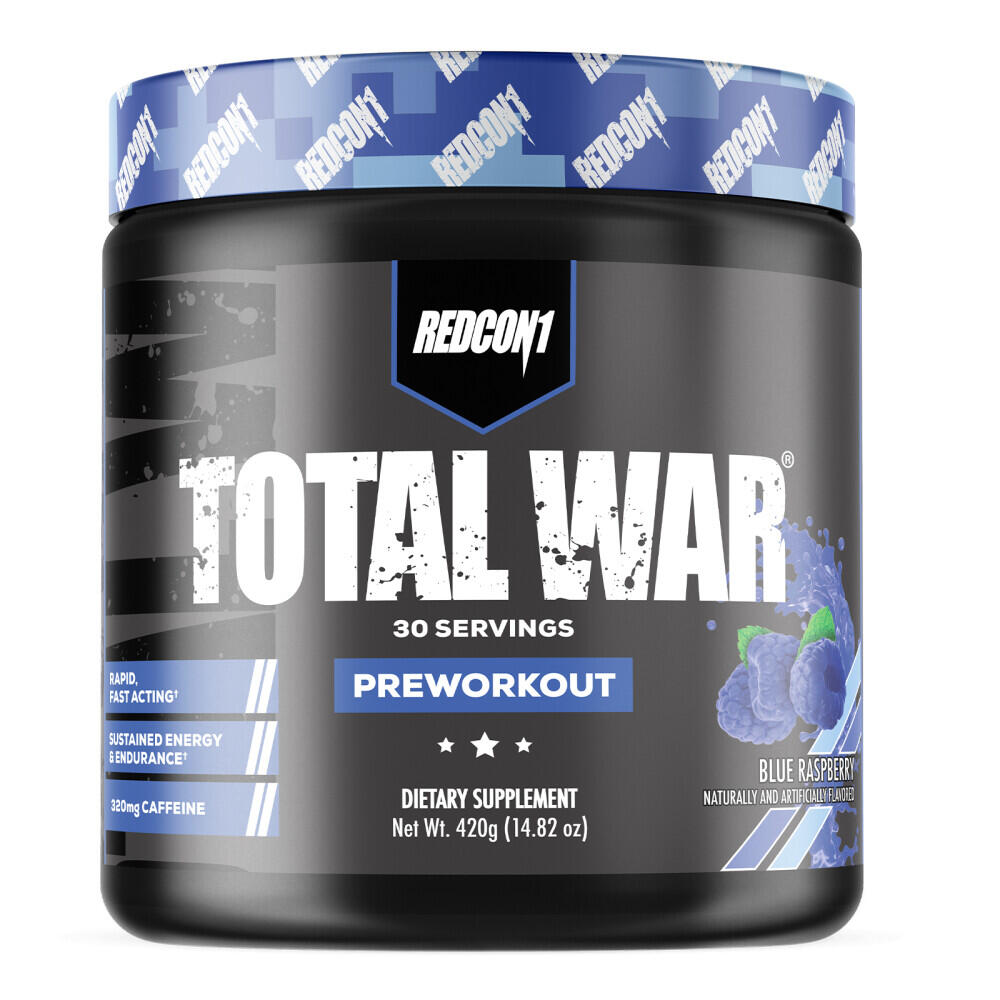 Redcon1 Total War Pre Workout 30 Servings blue raspberry