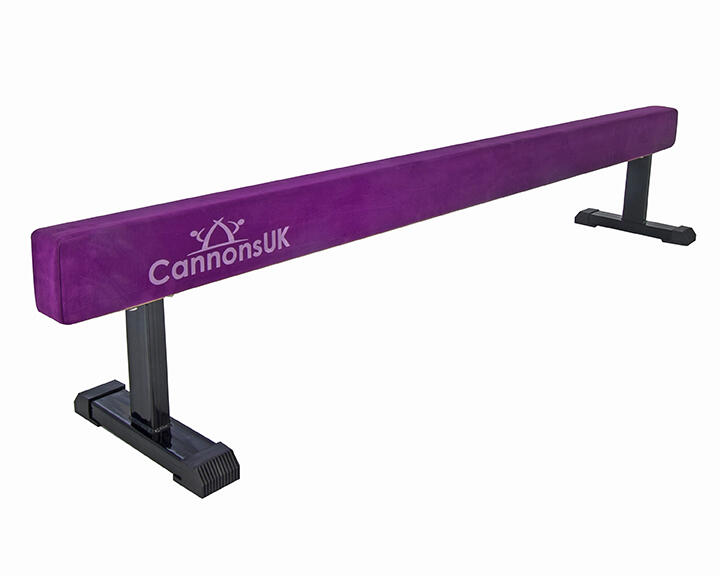 CANNONS UK Purple  Solid 8ft Gymnastics Beams, with wheels and adjustable legs Cannons UK