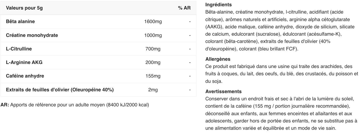 Pre-workout - The Curse - Envie de Pomme Verte 250g 2/4