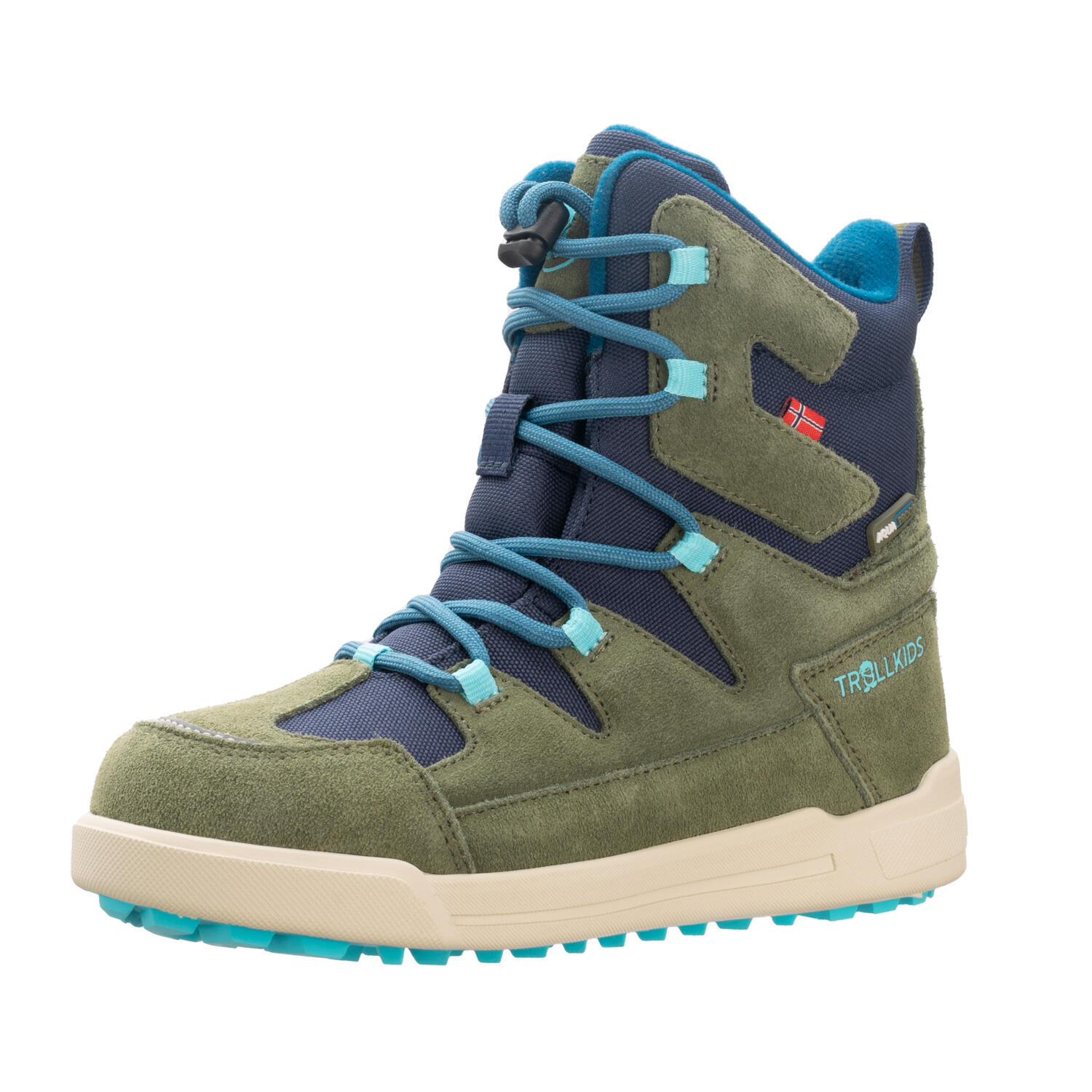 TROLLKIDS Kinder Winterstiefel Finnmark Tannengrün/Mystisches Blau