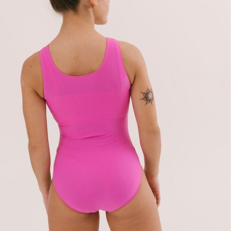 Maillot de Gymnastique Basic Rose Femme