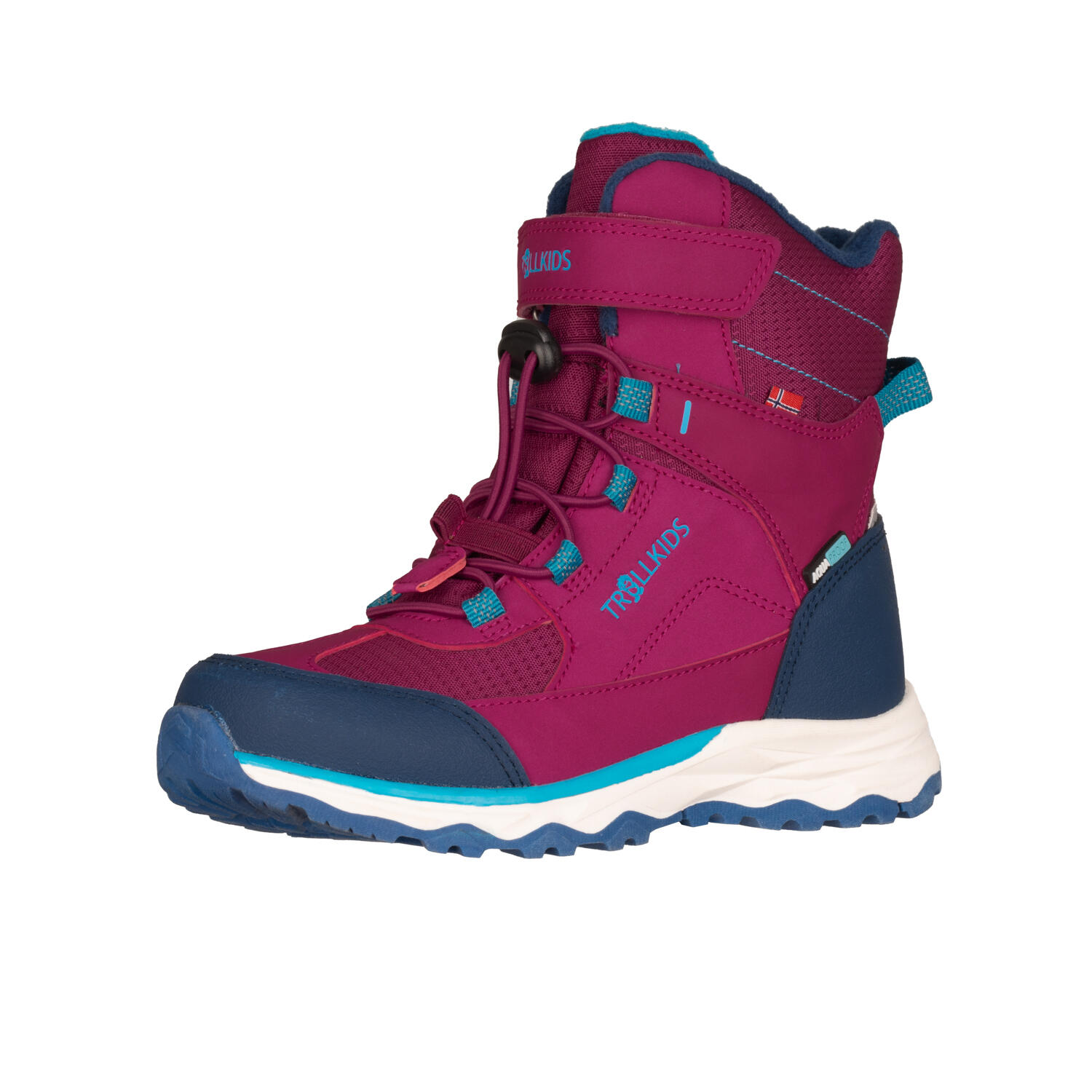TROLLKIDS Kinder Winterboots Hafjell Helle Beere/Dunkeltürkis